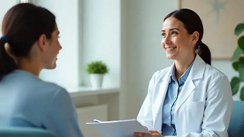 A patient getting a consultation from a Healthcare Professional